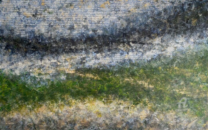 Pittura intitolato "Drowned Land 03" da Elise Eekhout, Opera d'arte originale, Acrilico