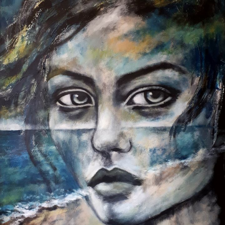 Painting titled "Astarté" by Elise Milano, Original Artwork