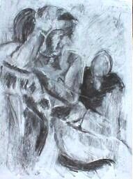 Drawing titled "lady on chair" by Elise Ja'Nette, Original Art,