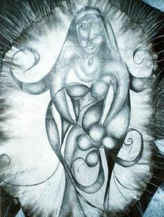 Drawing titled "bloomed" by Elise Ja'Nette, Original Art,