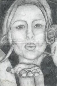 Drawing titled "alex" by Elise Ja'Nette, Original Art,