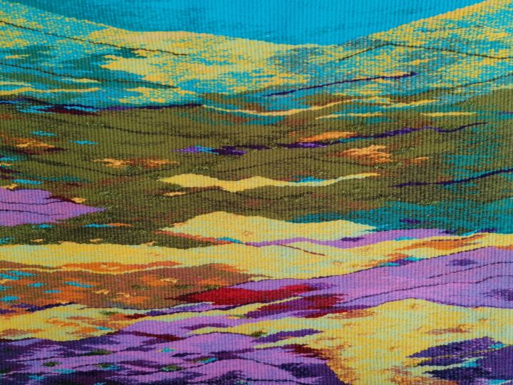 Textile Art titled "Provence" by Elisabeth Roux, Original Artwork, Tapestry
