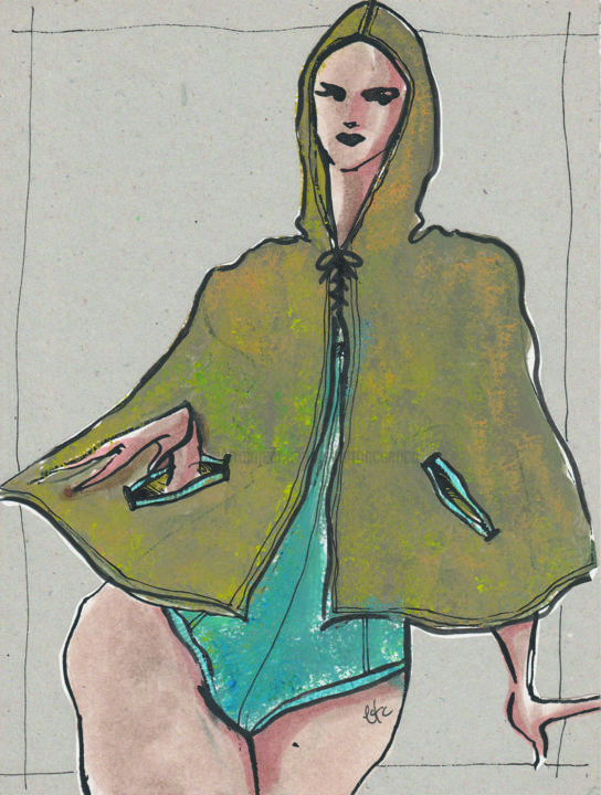 제목이 "La Baigneuse en cro…"인 그림 Elisabeth Tiffon (Eli TIFFON CUENCA)로, 원작, 잉크