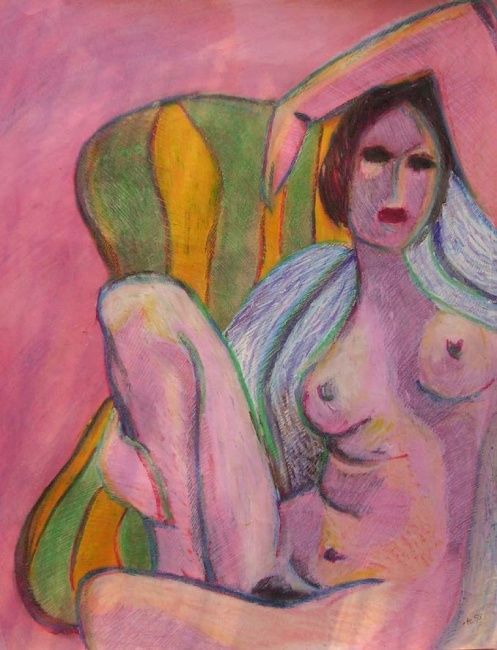 「Hommage à Matisse」というタイトルの絵画 Elisabeth Tiffon (Eli TIFFON CUENCA)によって, オリジナルのアートワーク, パステル