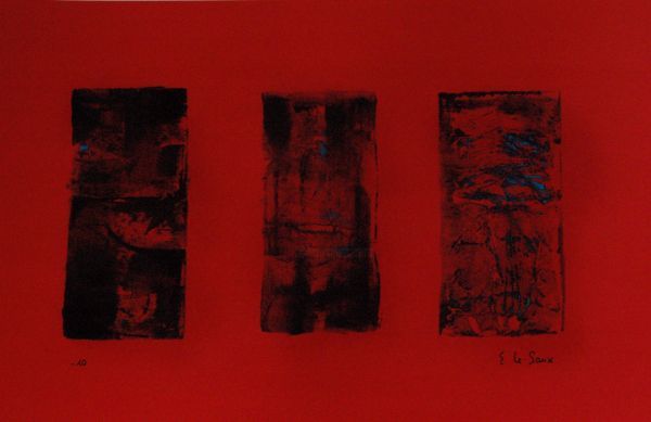 Incisioni, stampe intitolato "3 petites abstracti…" da Elitrompe, Opera d'arte originale