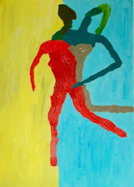 Peinture intitulée "Danseuses" par Elitrompe, Œuvre d'art originale, Huile