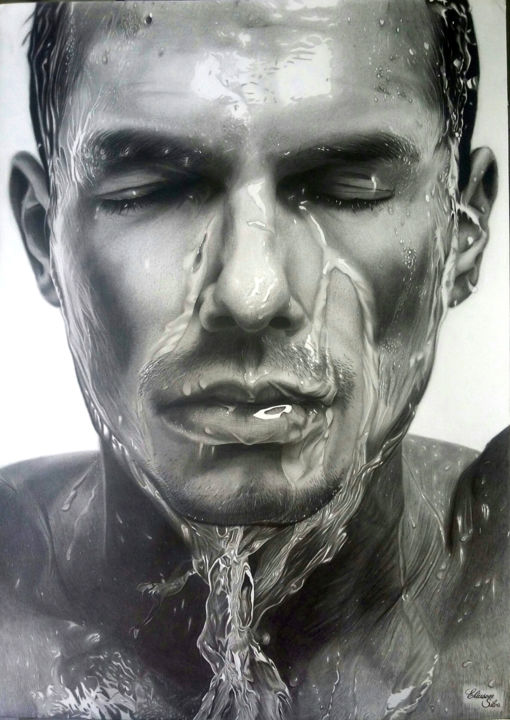 Desenho intitulada "Encharcado.." por Eliuson Silva, Obras de arte originais, Lápis