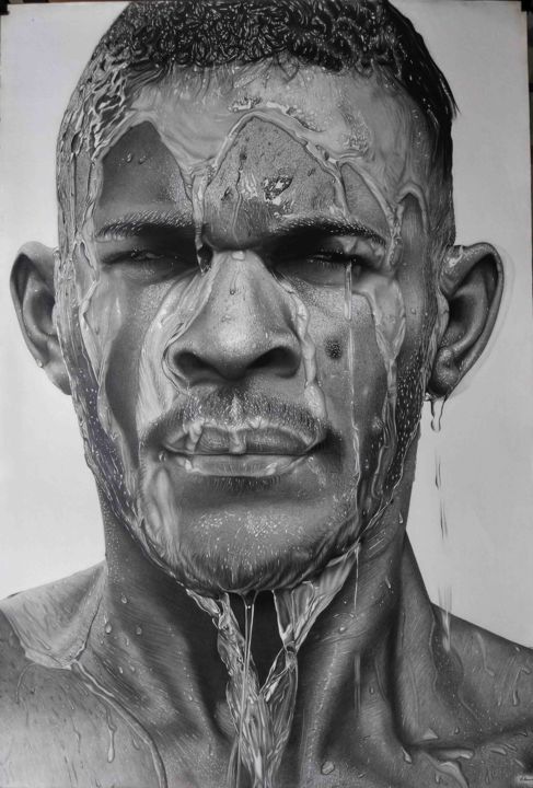 Desenho intitulada "Encharcado" por Eliuson Silva, Obras de arte originais, Lápis