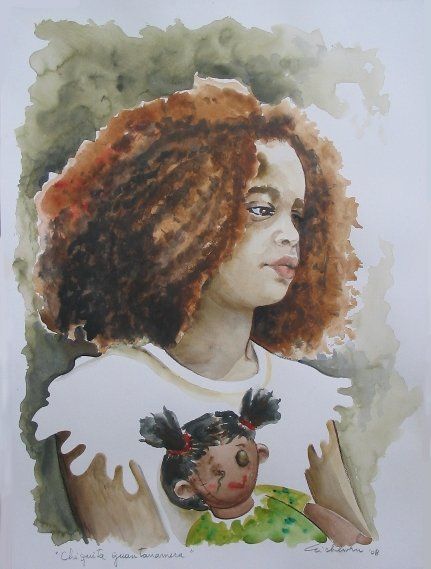 Painting titled "Chiquita guantaname…" by Elizabeth Eichhorn, Original Artwork, Other