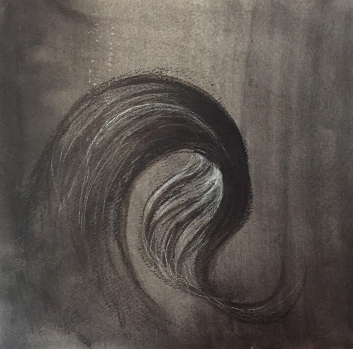 Desenho intitulada "Dark souls descendi…" por Elizabeth Hefty-Khoury, Obras de arte originais, Carvão