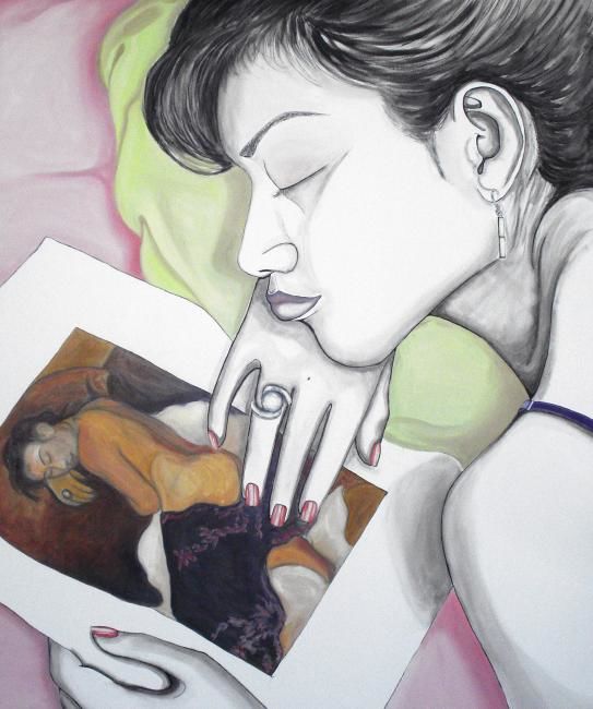 Pintura titulada "Sueños con Renée" por Elizabeth López Avilés, Obra de arte original