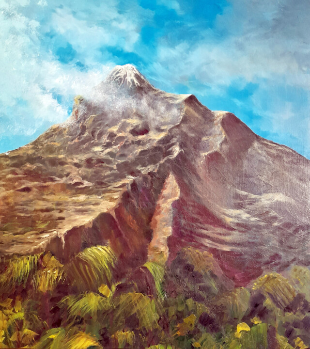 Pintura titulada "La Concha Mountain,…" por Elizabeth Williams, Obra de arte original, Oleo