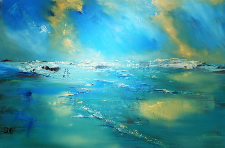 Painting titled "Time and Tide" by Elizabeth Williams, Original Artwork, Oil