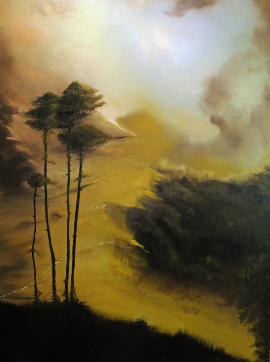 Pintura intitulada "Strands of Light (L…" por Elizabeth Williams, Obras de arte originais, Óleo