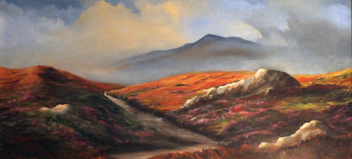 Schilderij getiteld "Bodmin Moor, Cornwa…" door Elizabeth Williams, Origineel Kunstwerk, Olie