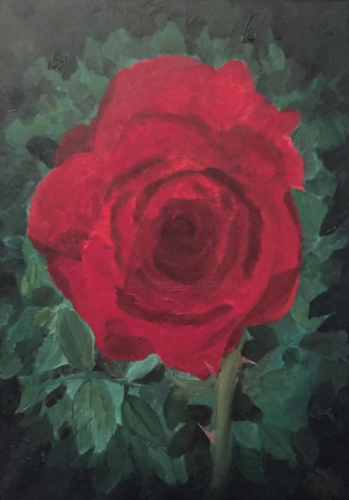 Картина под названием "Rosa.jpg" - Eliza Matica, Подлинное произведение искусства, Масло