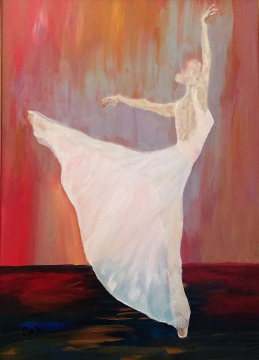 Painting titled "White Swan.jpg" by Eliza Matica, Original Artwork, Acrylic