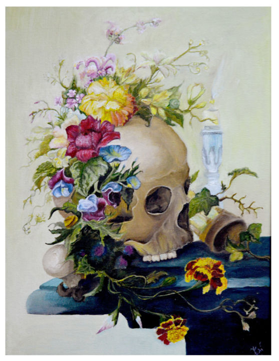 Картина под названием "Copy of still life…" - Elizaveta Kazakova, Подлинное произведение искусства, Масло