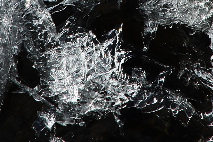 Fotografia intitolato "Ice Crystals" da Elke Matthaeus, Opera d'arte originale