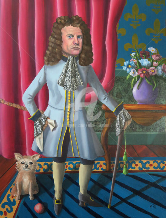 Painting titled "Le petit Prince" by Elke Thiébaut, Original Artwork, Acrylic