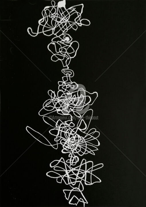 Отпечатки и Гравюры под названием "Lifelines Johannes" - Elke Thiébaut, Подлинное произведение искусства, Линогравюры