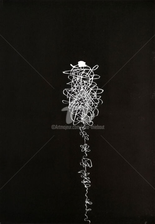 Gravures & estampes intitulée "Lignes de vie/Lifli…" par Elke Thiébaut, Œuvre d'art originale, Linogravures