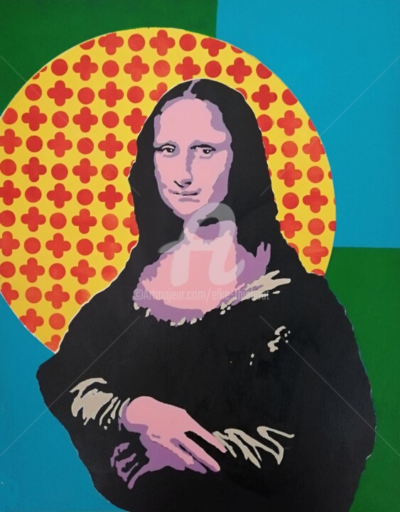 Pittura intitolato "Mona" da Elke Thiébaut, Opera d'arte originale, Acrilico