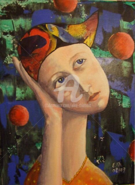 Peinture intitulée "Dans les Rêves" par Elke Thiébaut, Œuvre d'art originale, Huile
