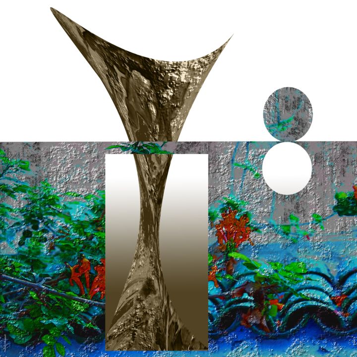 Digital Arts με τίτλο "jardin" από Youssef El Kharroufi, Αυθεντικά έργα τέχνης, Ψηφιακή ζωγραφική