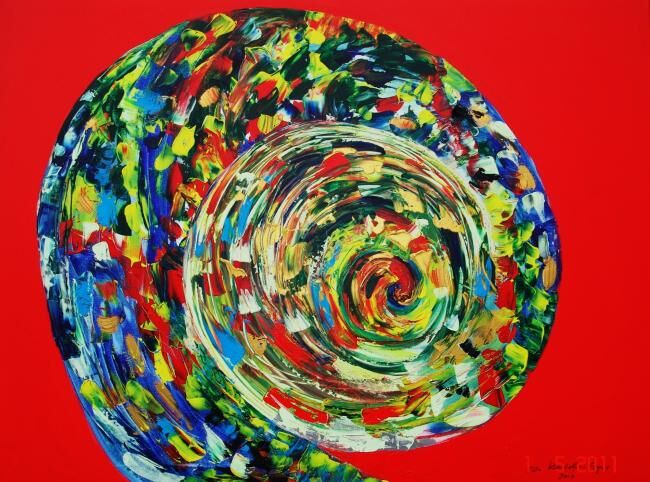Schilderij getiteld "colors of longing" door Ella Kleedorfer-Egger, Origineel Kunstwerk, Acryl