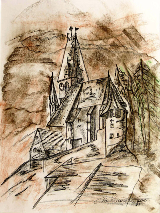 Painting titled "Weisenkirchen" by Ella Kleedorfer-Egger, Original Artwork