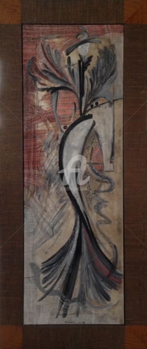 Pintura titulada "Femme tissus de mod…" por Ellëa Flore, Obra de arte original, Oleo