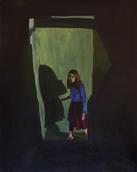 Malerei mit dem Titel "Look a bear" von Elleke Van Win, Original-Kunstwerk, Öl