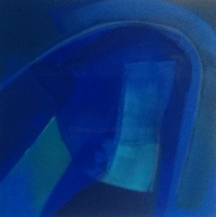 Malerei mit dem Titel "die Farbe Blau" von Ellen Van Randeraat, Original-Kunstwerk, Acryl