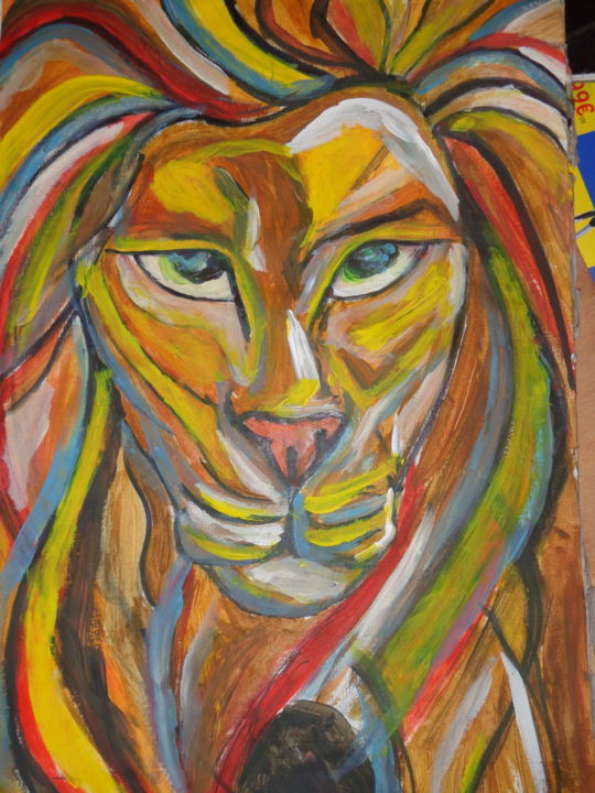 Malerei mit dem Titel "King of colors" von Elléni Faltakas, Original-Kunstwerk, Acryl