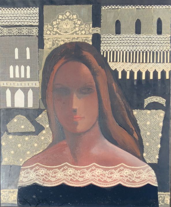 Peinture intitulée "La belle de Venise" par Ellis Zbinden, Œuvre d'art originale, Huile