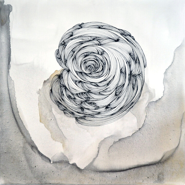 Картина под названием "Floating Abstract S…" - Ellya Zilsky, Подлинное произведение искусства, Акрил Установлен на Деревянна…