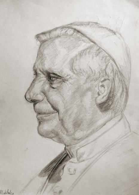 Drawing titled "Portraite of the Po…" by Nina Lobiladze, Original Artwork, Other