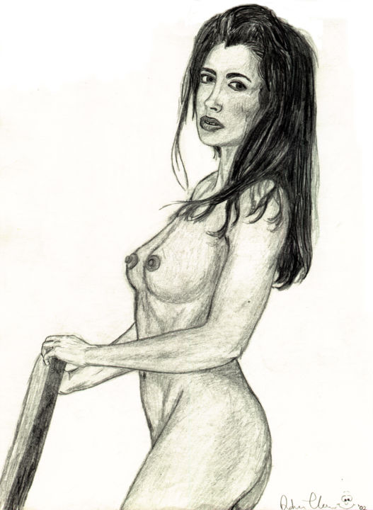 Drawing titled "Amy Weber" by Elminster, Original Artwork, Pencil