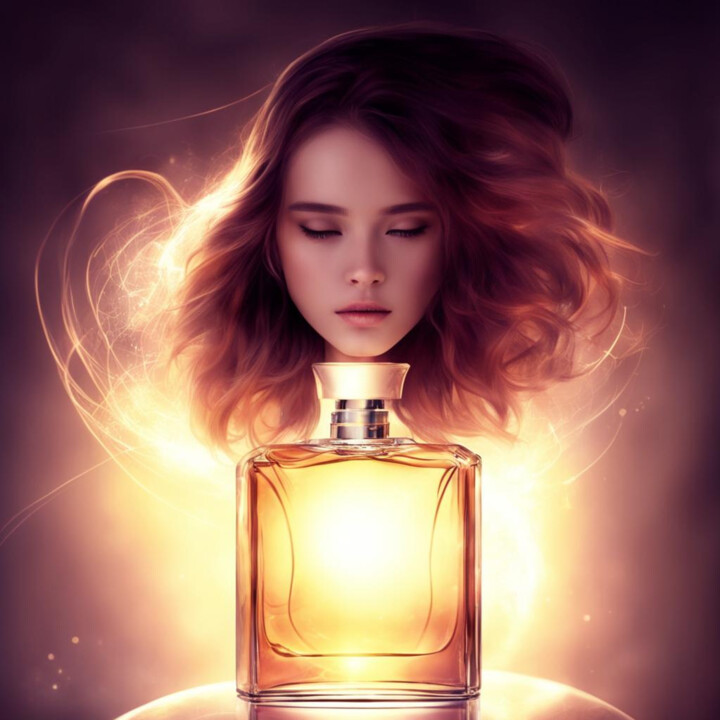 Digital Arts titled "Girl and Perfume 1.3" by Elmir Tatar, Original Artwork, AI generated image