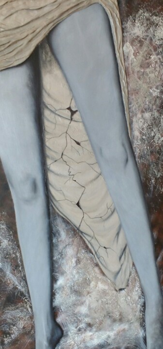 Pittura intitolato "Fragile Argile" da Elodie Rabieczynski, Opera d'arte originale, Acrilico