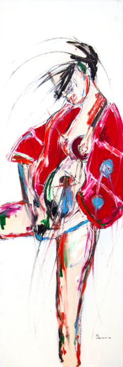 Peinture intitulée "Le bras" par Michael Dapremont, Œuvre d'art originale, Huile