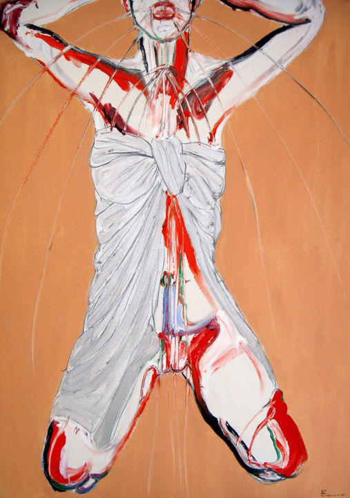 Peinture intitulée "Corps (EK)" par Michael Dapremont, Œuvre d'art originale, Huile