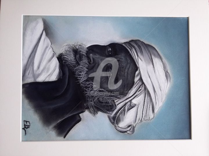 Dessin intitulée "la sagesse" par Elodie Bougon, Œuvre d'art originale, Pastel