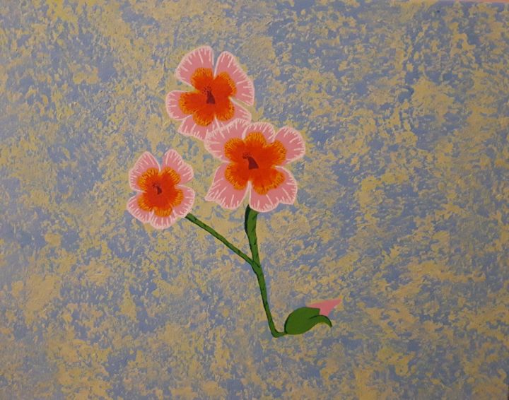 Peinture intitulée "Instant fleurie" par Elodie Payrastre, Œuvre d'art originale, Acrylique