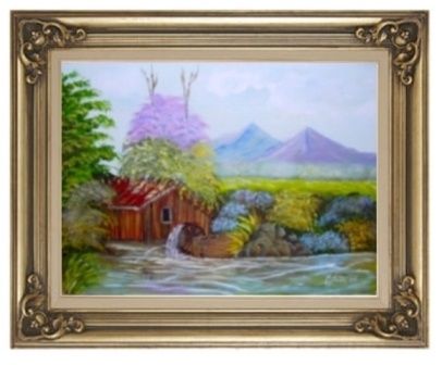 Pintura intitulada "Casinha de pesca" por Ems, Obras de arte originais