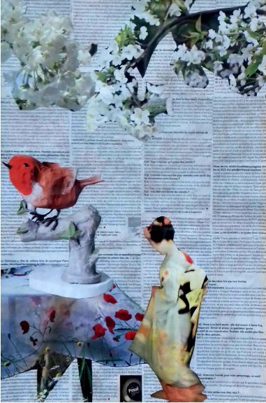 Peinture intitulée "collage-journal-1.j…" par Éloïse David, Œuvre d'art originale