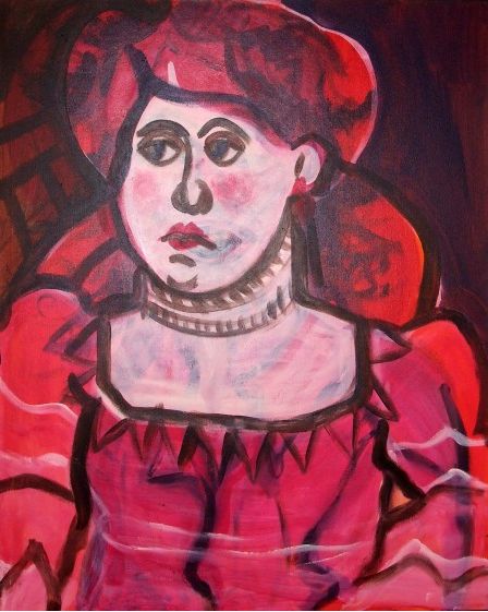 Peinture intitulée "duchesse-rouge.jpg" par Éloïse David, Œuvre d'art originale