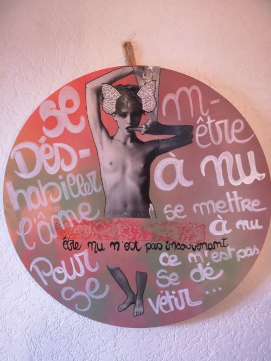 Collages intitulée "Nu" par Kaala, Œuvre d'art originale, Collages