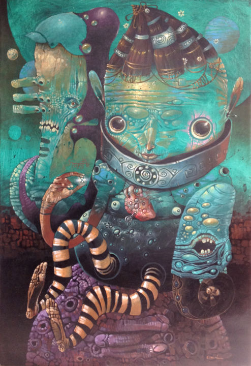 Peinture intitulée "el-tiempo-eloy-mila…" par eloymilan81, Œuvre d'art originale, Acrylique
